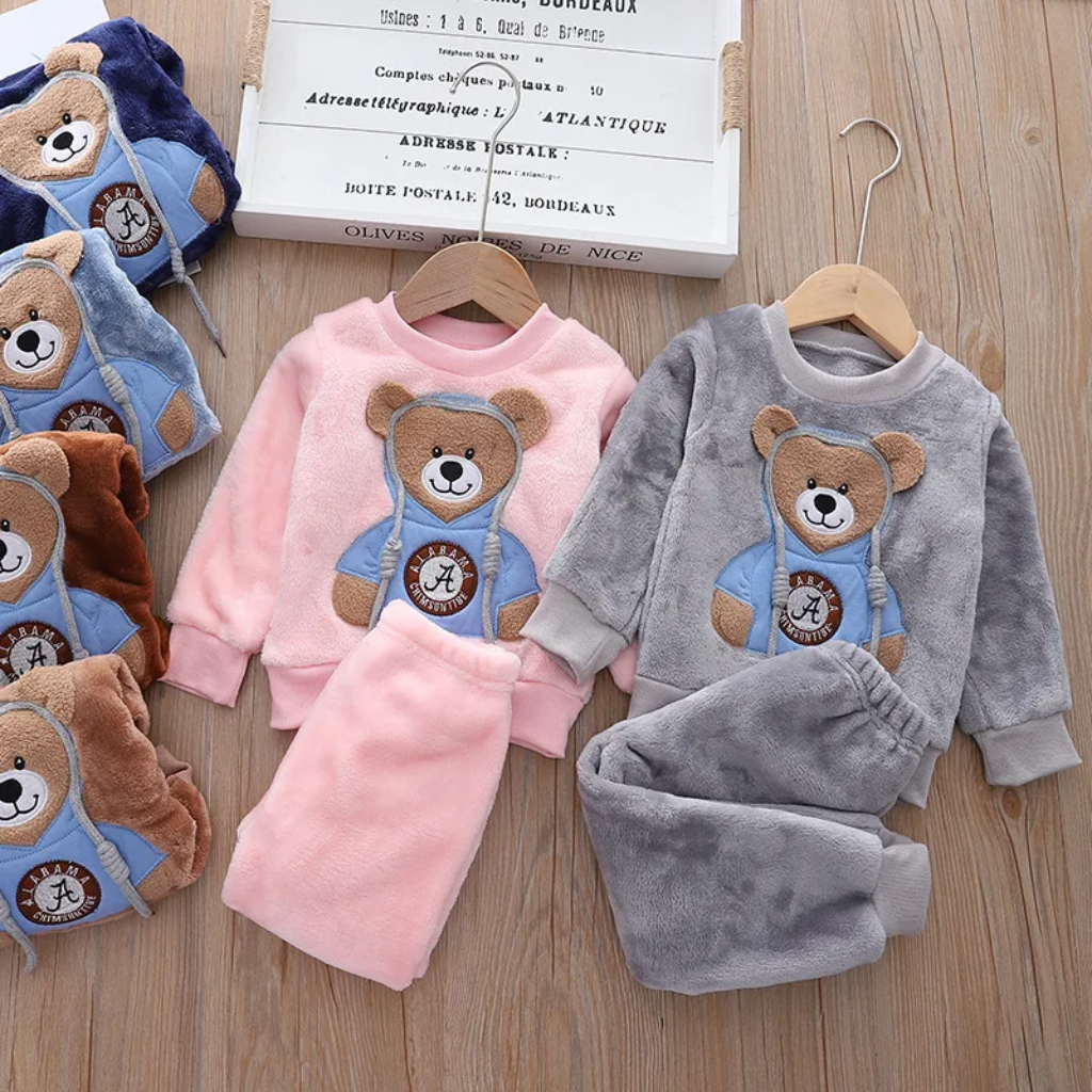 CozyBear – Chaud et doux – Survêtement pour enfant avec motif d'ours