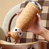 Thumbnail for AnimalSip – Mignon et pratique – Gourde isotherme en acier inoxydable pour enfants avec motif d'animaux