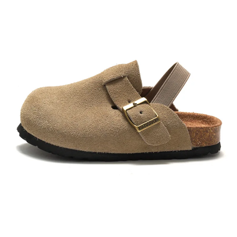 LittleWalk – Confortables et tendance – Sandales sabots en daim