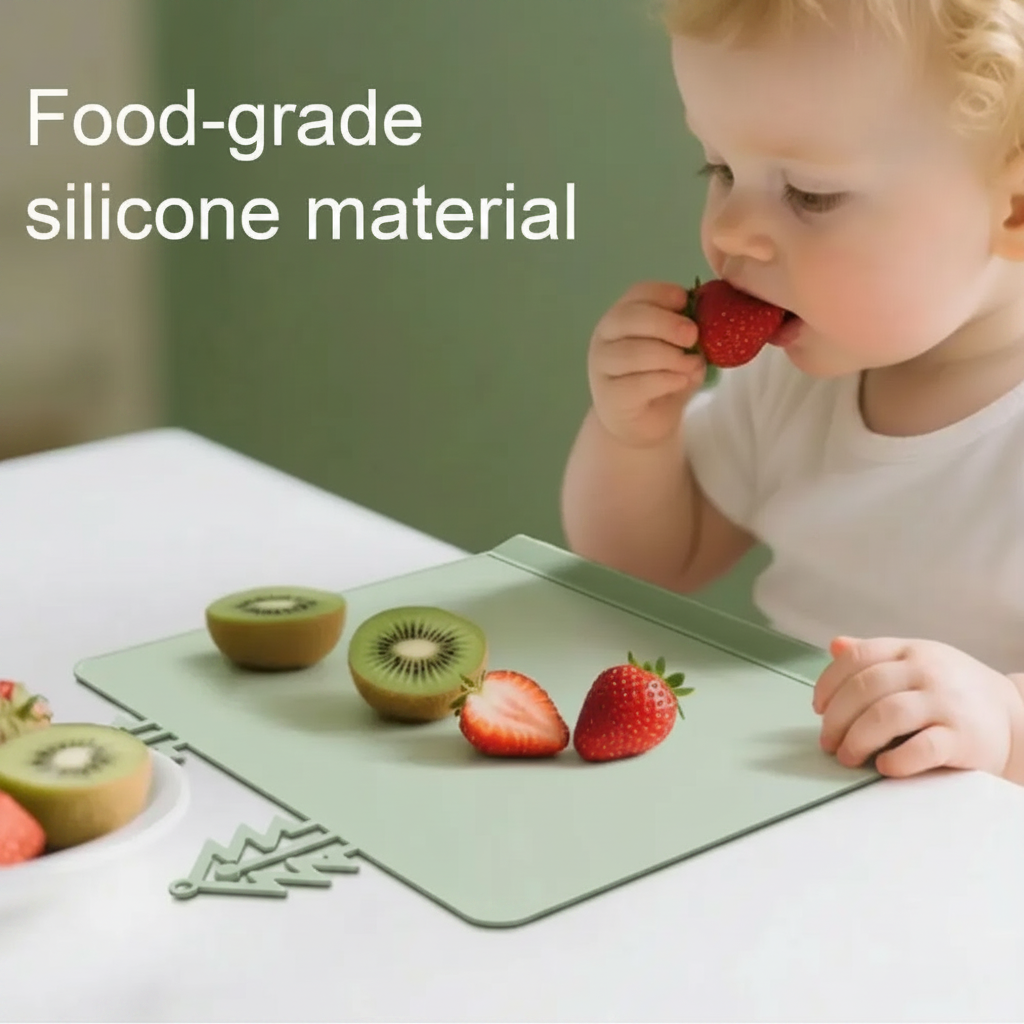 BabySafe – Pratique et hygiénique – Set de table en silicone à rebord surélevé