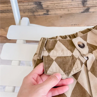 Thumbnail for RetroBloom – Confortable et ludique – Pantalon pour enfant à motif argyle