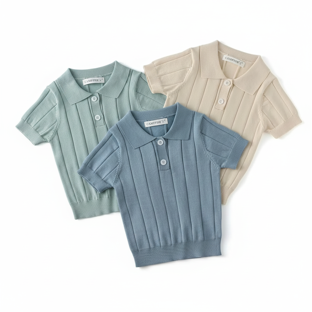 MiniLuxe – Élégant et confortable – Polo en tissu tricoté