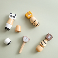 Thumbnail for WoodyFriends – Motricité et plaisir – Jouets empilables en bois en forme d'animaux