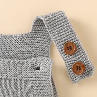 Thumbnail for MiniCozy – Doux et confortable – Salopette tricotée pour bébé avec bonnet