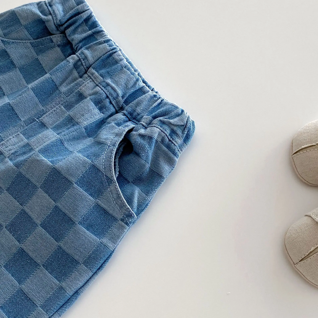 DenimCheck – Confortable et tendance – Pantalon pour enfant à motifs carrés