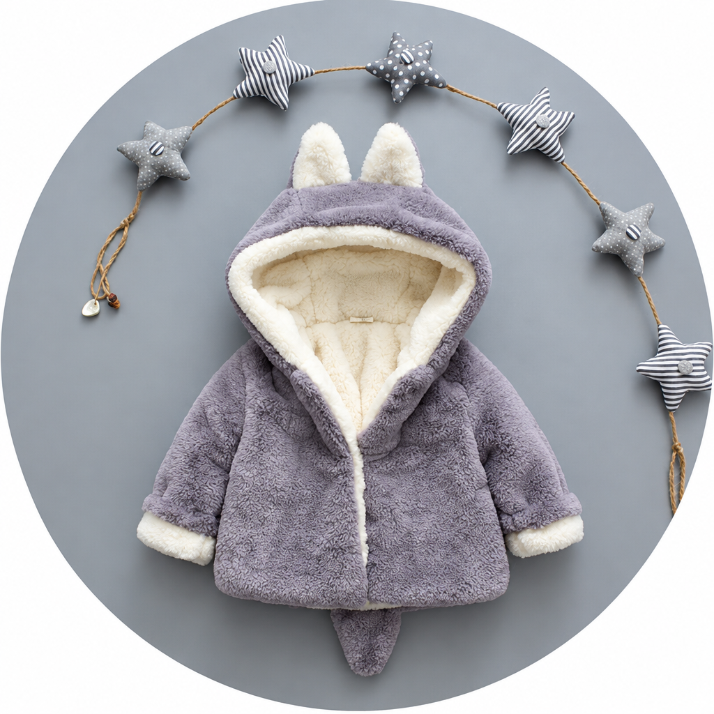 CozyPrincess – Chaud et doux – Veste en peluche à capuche pour fille
