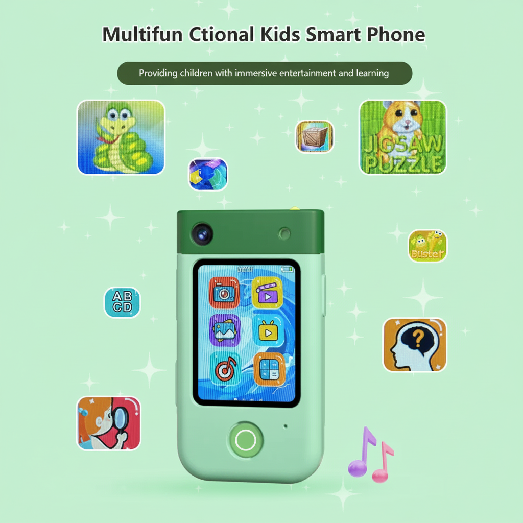 KiddoPhone – Éducatif et interactif – Smartphone pour enfants avec appareil photo et jeux