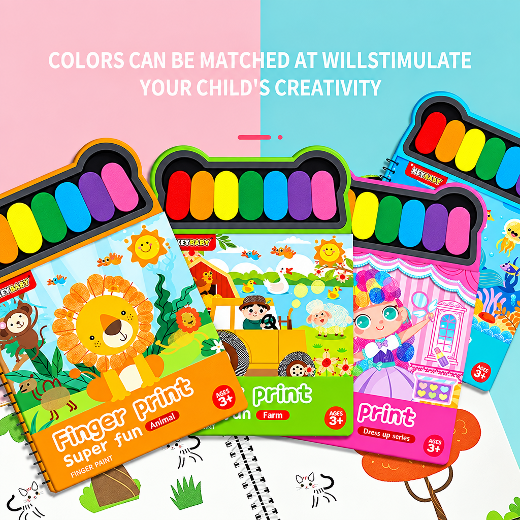 FingerArt – Créatif et coloré – Livre de peinture au doigt pour enfants
