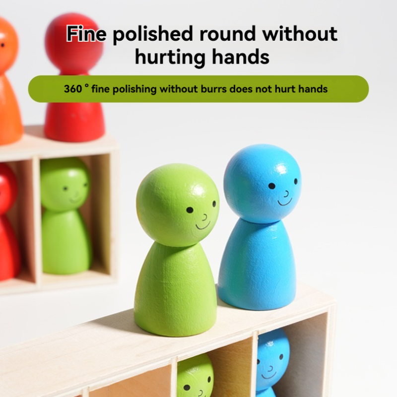WoodenMatch – Intelligent et ludique – Jeu de couleurs Montessori