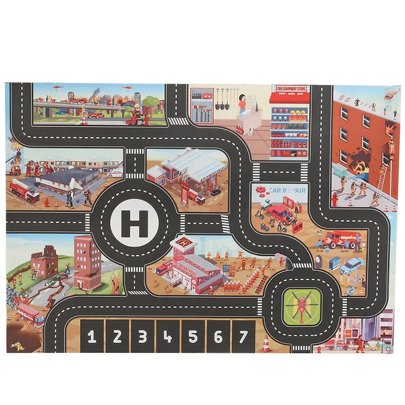 Car Adventure Magic City Playmat™ - Tapis de Jeu Ville et Circulation !