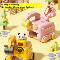 Thumbnail for TinyExcavators – Unique et fonctionnelle – Bouteille d'eau « pelleteuse » avec paille