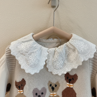 Thumbnail for PrettyLayers – Mignon et élégant – Ensemble 3 pièces pour fille comprenant une jupe, un chemisier et un gilet en maille