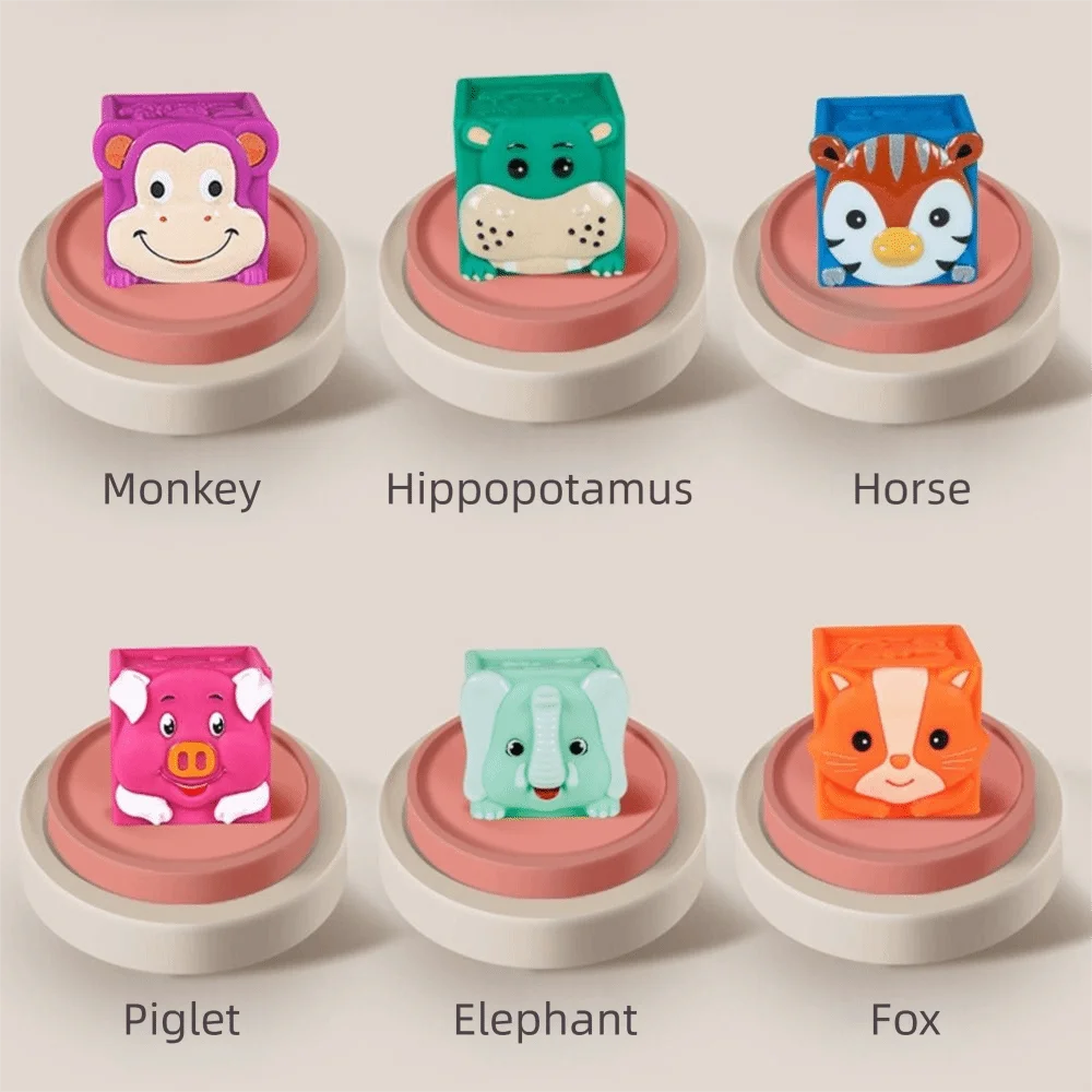 SoftStack – Ludique et éducatif – Blocs empilables en forme d'animaux en peluche
