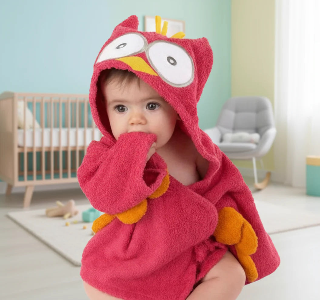 CozyNest – Doux et absorbant – Peignoir avec motif animalier