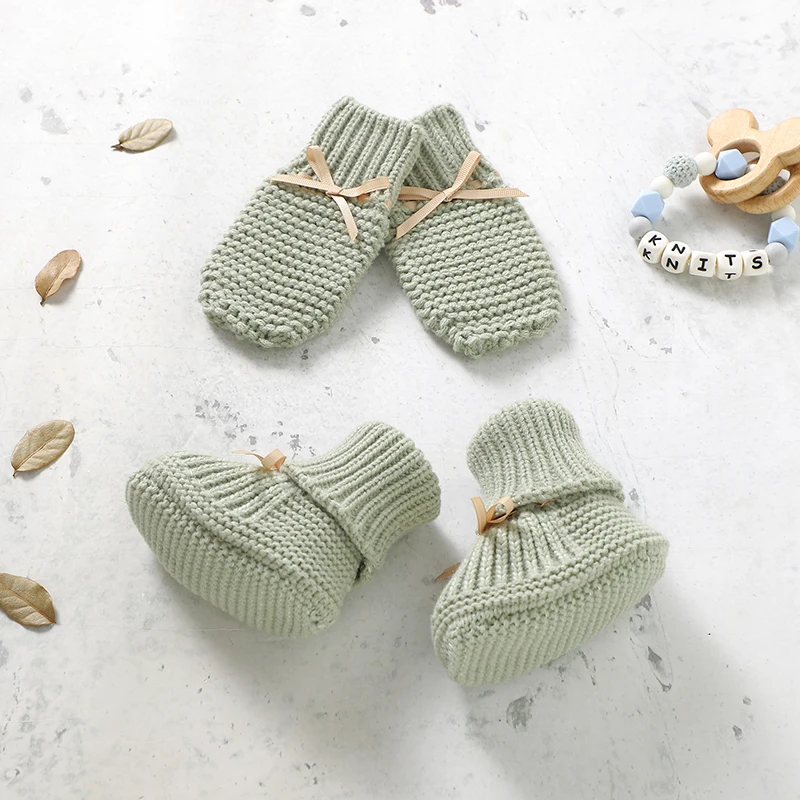 Booties & Mittens – Doux et chaud – Ensemble gants et chaussons