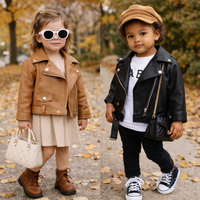 Thumbnail for Girls Leather Jacket – Tendance et élégant – Veste en cuir pour enfant