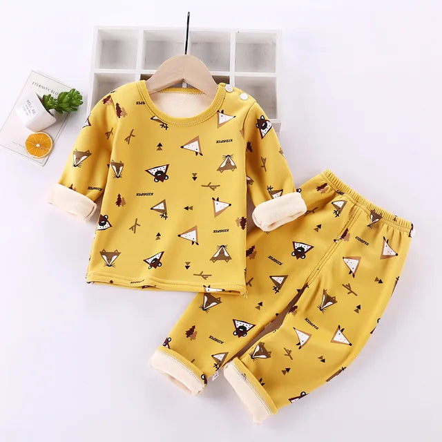 Mini Fashion™ - Design Cartoon Doux et Confortable - Pyjama Polaire Enfant