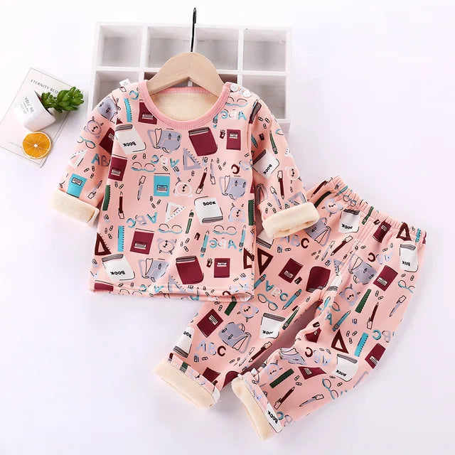 Mini Fashion™ - Design Cartoon Doux et Confortable - Pyjama Polaire Enfant