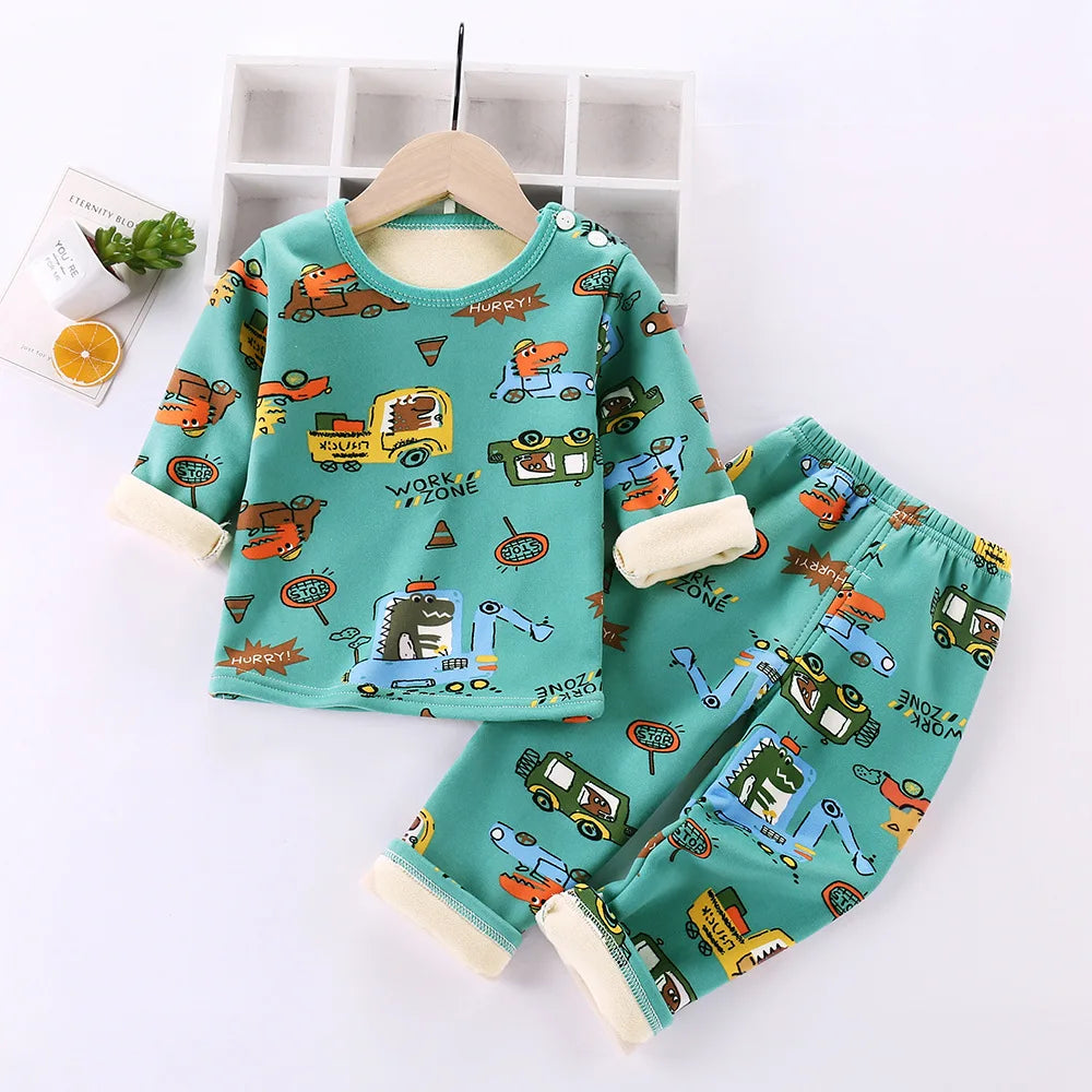 Mini Fashion™ - Design Cartoon Doux et Confortable - Pyjama Polaire Enfant