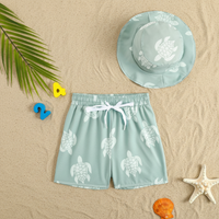 Thumbnail for Beach Set – Coloré et élégant – Maillot de bain imprimé et chapeau