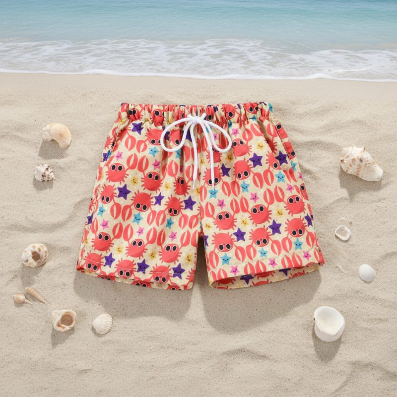 Beach Shorts – Léger et ludique – Maillot de bain tropical pour enfants