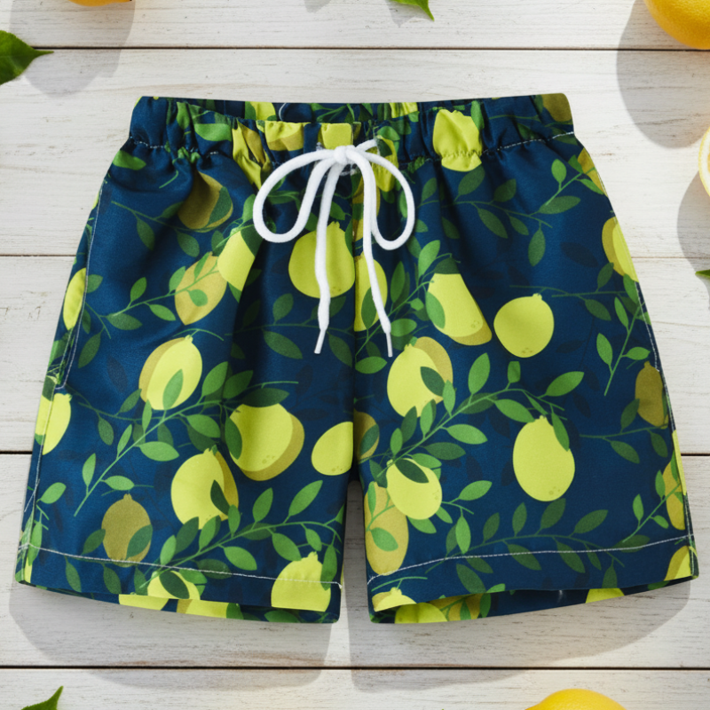 Beach Shorts – Léger et ludique – Maillot de bain tropical pour enfants