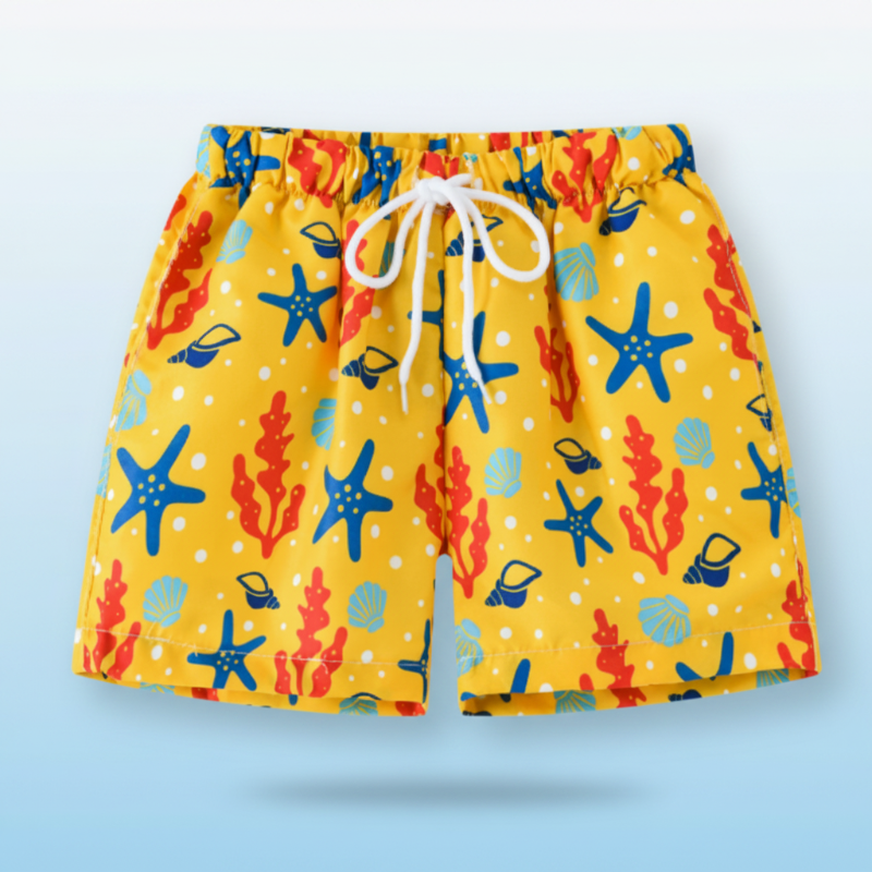 Beach Shorts – Léger et ludique – Maillot de bain tropical pour enfants