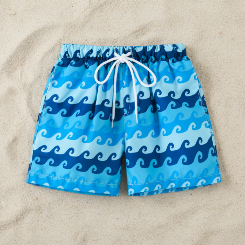 Beach Shorts – Léger et ludique – Maillot de bain tropical pour enfants
