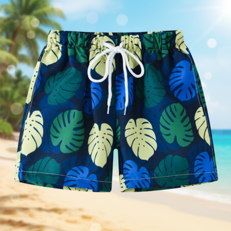 Beach Shorts – Léger et ludique – Maillot de bain tropical pour enfants