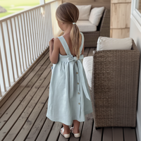 Thumbnail for BloomGrace – Mignonne et confortable – Robe pour enfant avec nœud et bretelles réglables