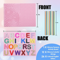 Thumbnail for BrainyKids – Éducatif et sensoriel – Tableau d'activités en silicone avec des lettres