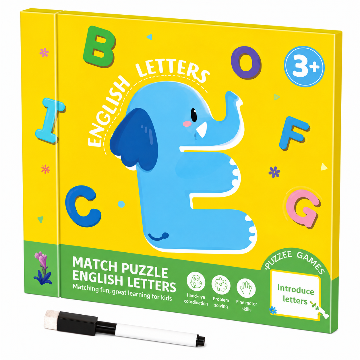 SmartMatch – Ludique et éducatif – Livre magnétique 2-en-1 de dessin et de puzzles
