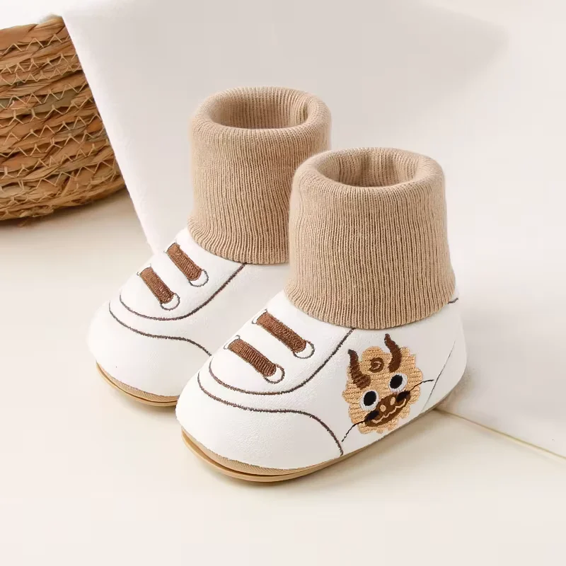 LittleCloud – Confortables et pratiques – Chaussures chaudes pour bébés avec chaussette haute