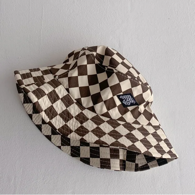 Bucket Hat – Mignon et protecteur – Bonnet pour enfant à carreaux