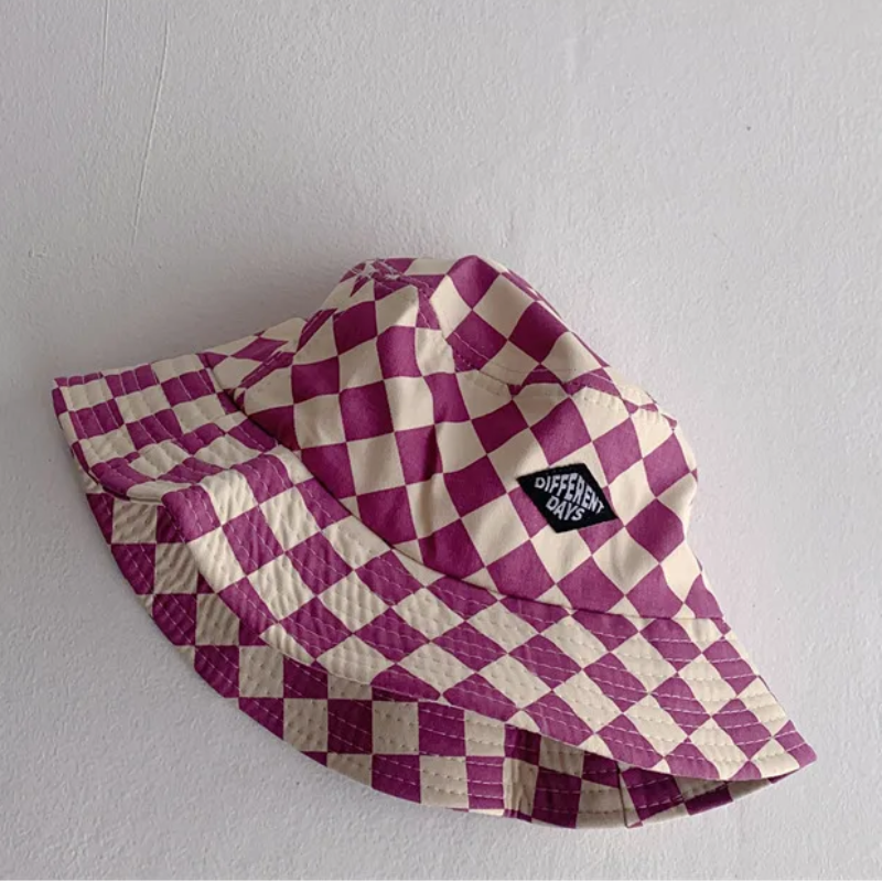 Bucket Hat – Mignon et protecteur – Bonnet pour enfant à carreaux