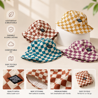 Thumbnail for Bucket Hat – Mignon et protecteur – Bonnet pour enfant à carreaux