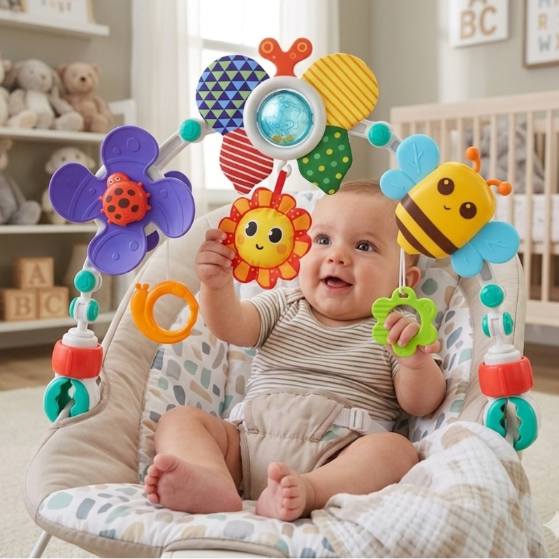 BuzzBloom – Coloré et interactif – Arche de jeu pour bébé