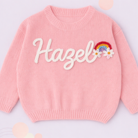 Thumbnail for TinyStitch – Pull tricoté personnalisé avec prénom pour enfants