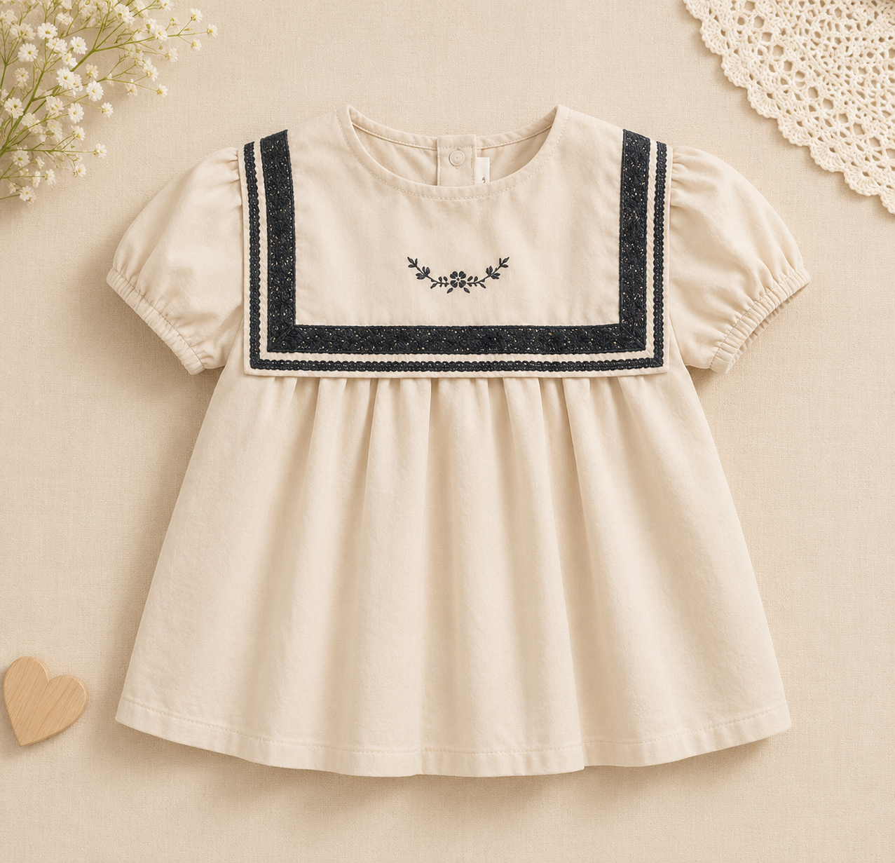 Girls Summer Fashion Top – Léger et confortable – Haut vintage pour fille