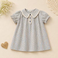 Thumbnail for Short Sleeve Embroidery Dress – Élégance et confort – Robe de fille de créateur
