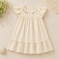 Thumbnail for Short Sleeve Embroidery Dress – Élégance et confort – Robe de fille de créateur