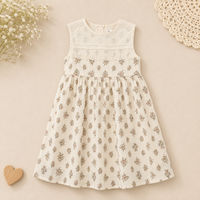 Thumbnail for Short Sleeve Embroidery Dress – Élégance et confort – Robe de fille de créateur