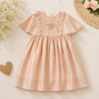 Thumbnail for Short Sleeve Embroidery Dress – Élégance et confort – Robe de fille de créateur