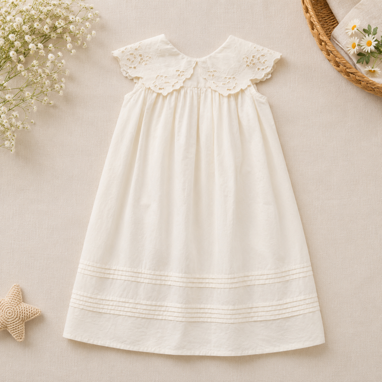 Lace Stitching Dress – Élégance et confort – Dentelle et surpiqûres