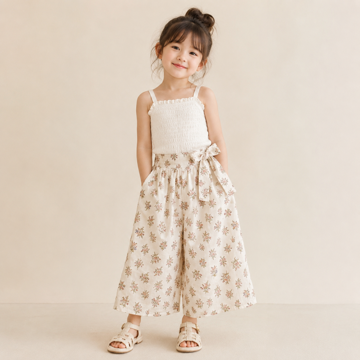 Chic Skirt & Wide Leg Pants – Élégance et confort – Vêtements pour enfants