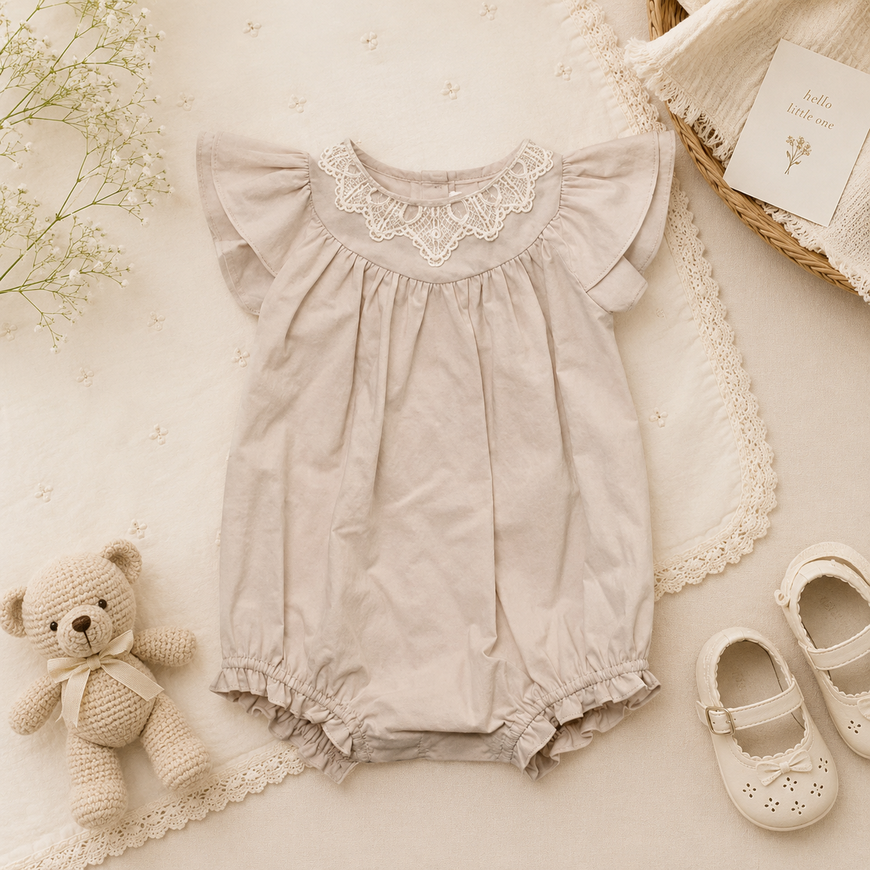 Vintage Rompers – Intemporel et doux – Combinaison pour bébé