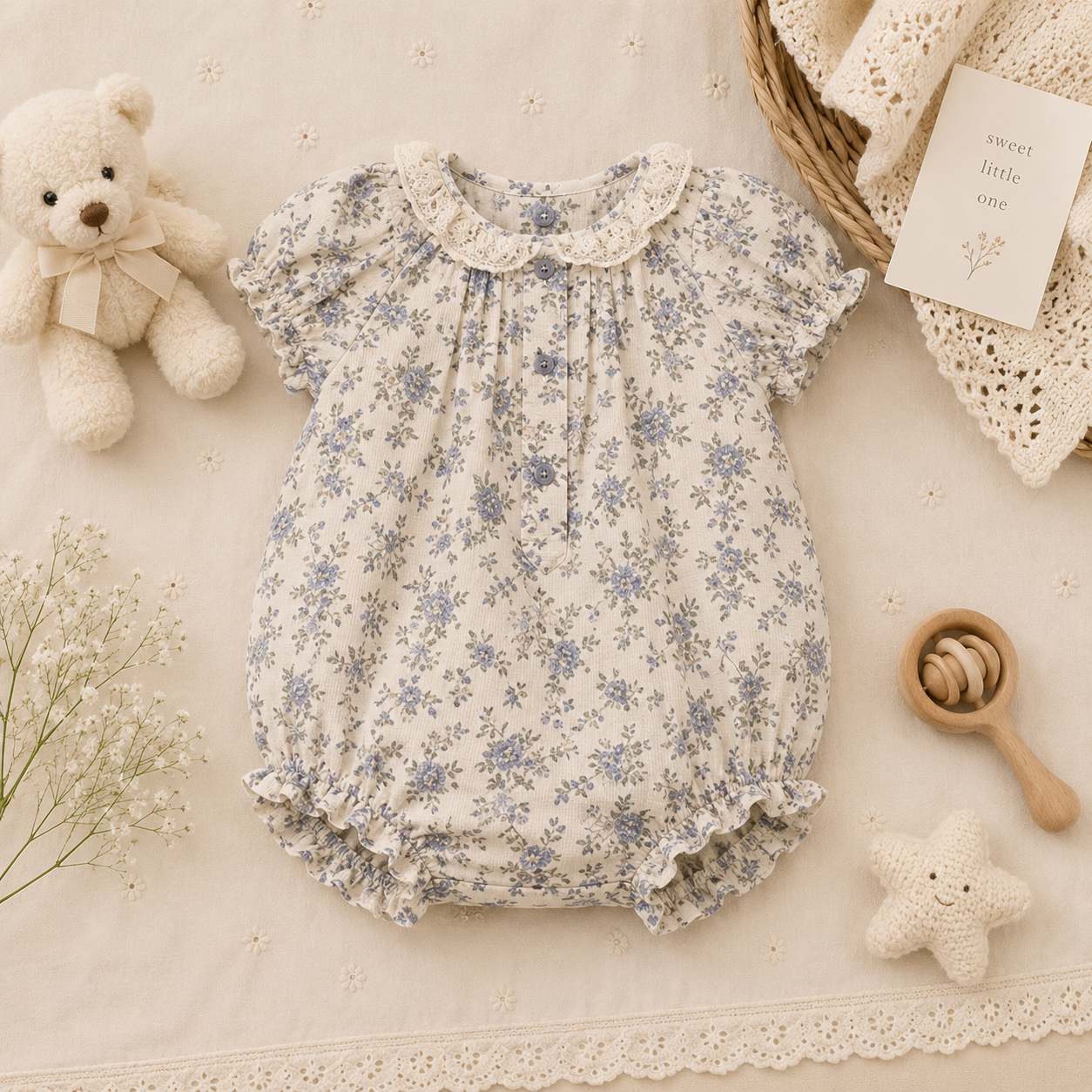 Vintage Rompers – Intemporel et doux – Combinaison pour bébé