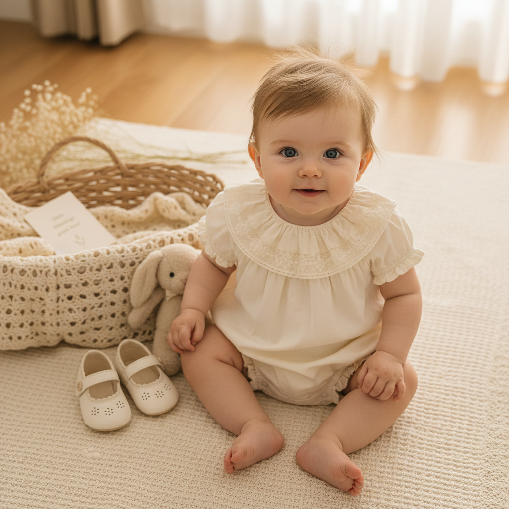 Vintage Rompers – Intemporel et doux – Combinaison pour bébé