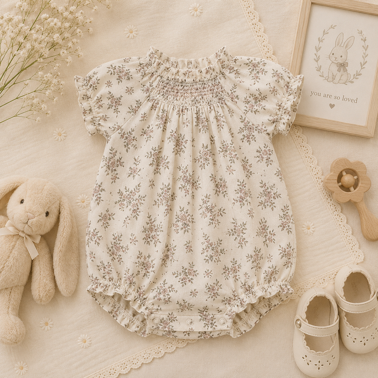Vintage Rompers – Intemporel et doux – Combinaison pour bébé