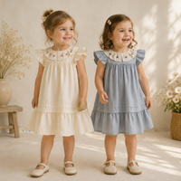Thumbnail for Princess Dress – Élégante et confortable – Robe à col brodé